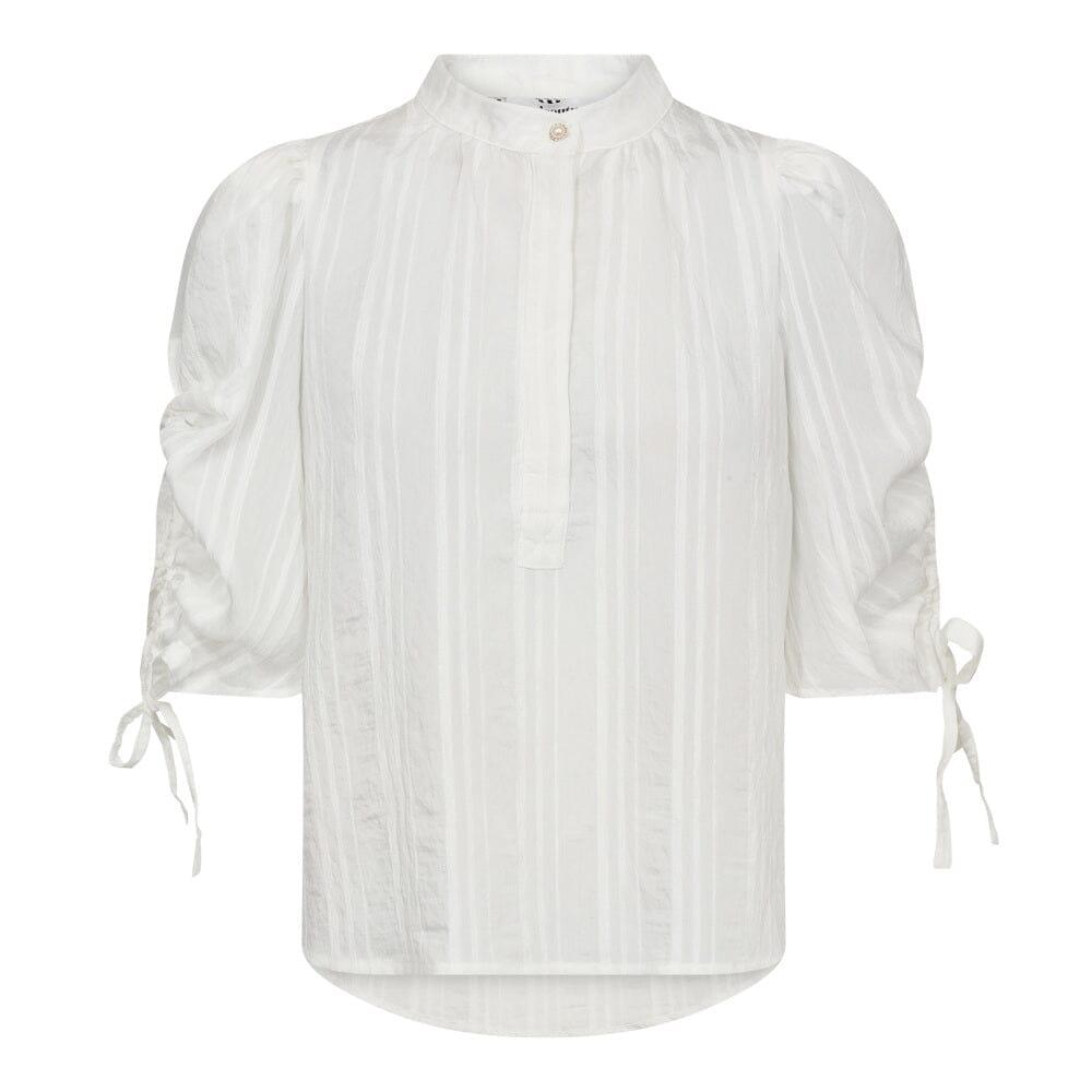 Co´Couture - Kesicc Ss Puff Blouse 35956 - 4000 - White Bluser 