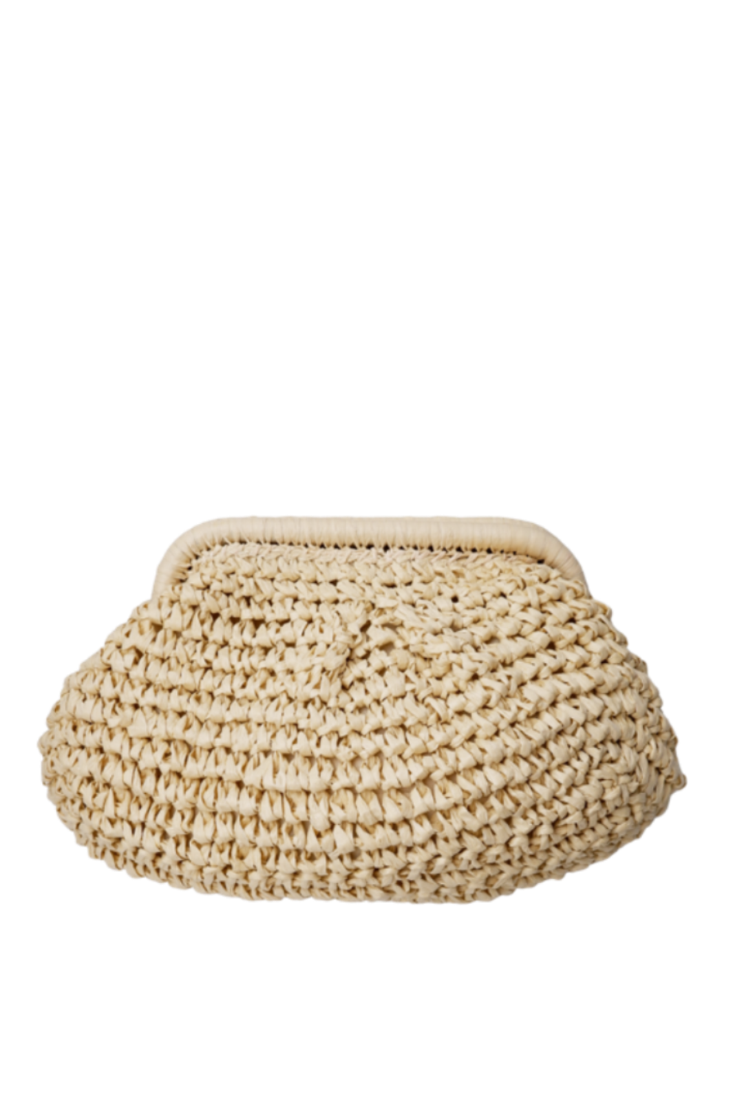 Black Colour - Bczoey Straw Clutch 9384 - Natural