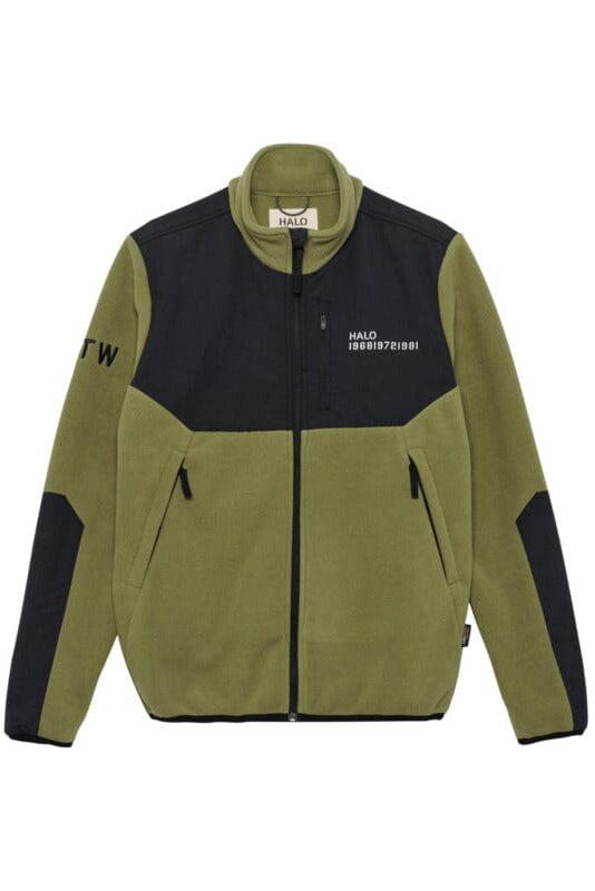 Halo - Blocked Zip Fleece 610209 - 6096 - Olive Drab Jakker 