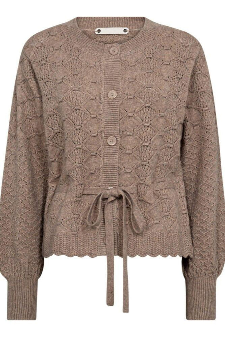 Co´Couture - Rowcc Pointelle Tie Cardigan 32241 - 127 - Champagne Cardigans 