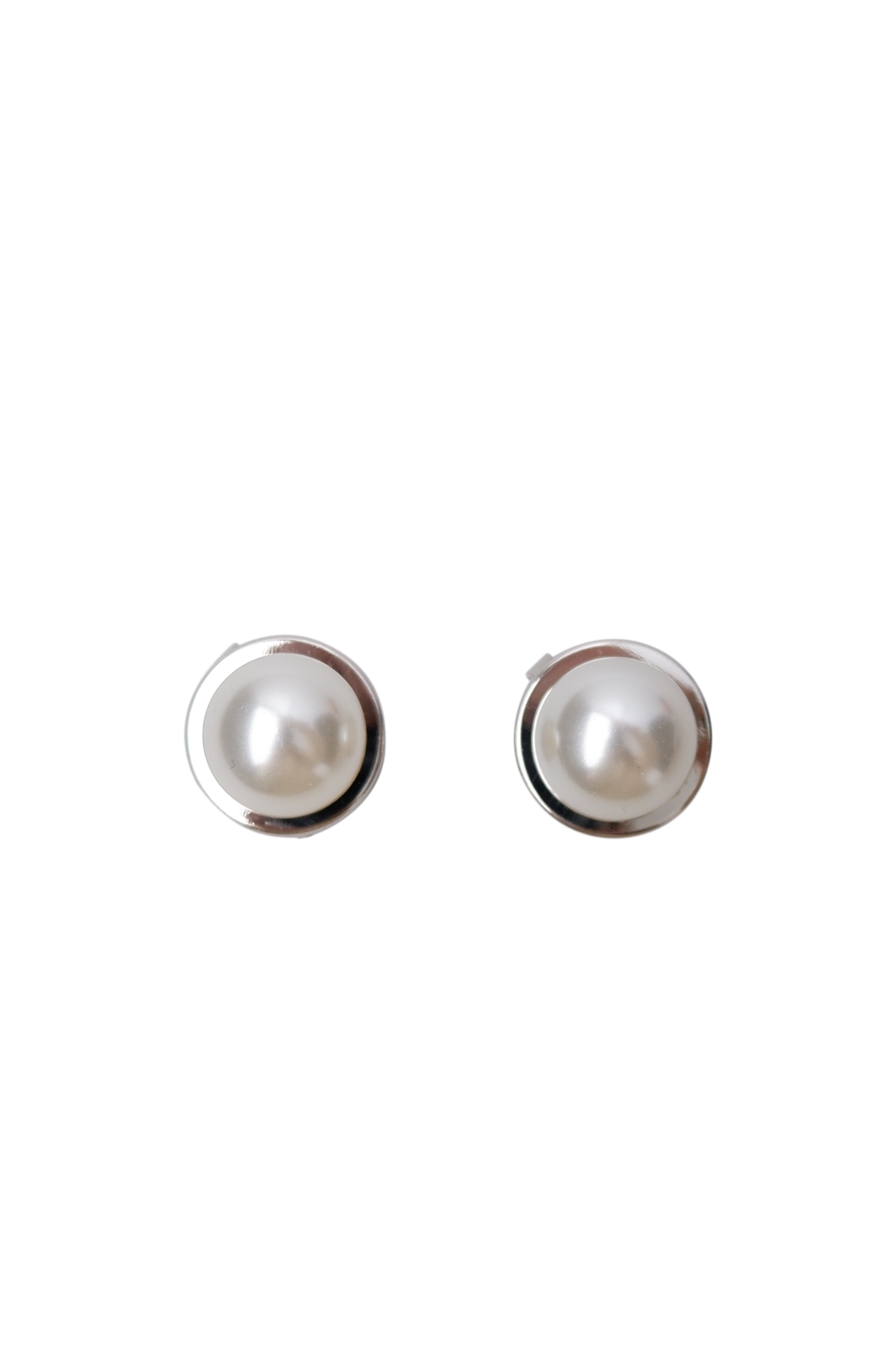 Black Colour - Bcdowny Button Covers, 2 Pcs. Set 4531 - Pearl Silver Coloured