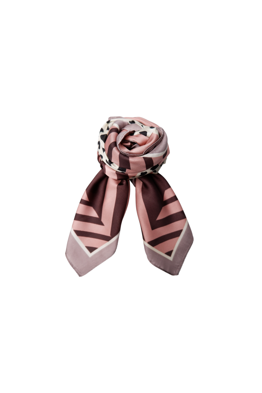 Black Colour - Bchays Mini Scarf 3655 - Winter Rose