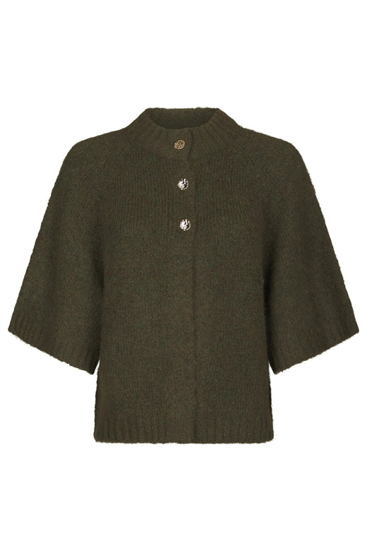 Neo Noir - Benuta Fluffy Knit Cardigan 165816 - 151 - Army