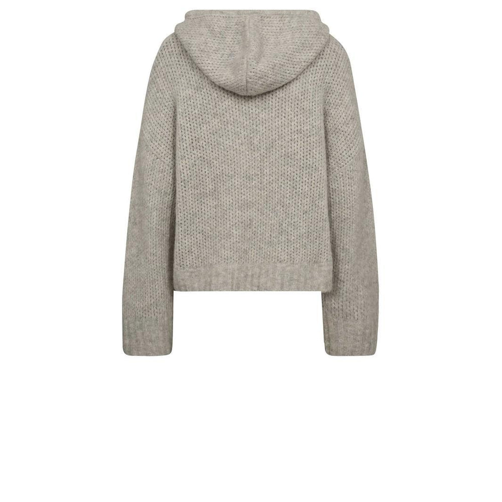 Gossia - Sanago Hoodie Jumper G2761 - Light Grey Melange Strikbluser 