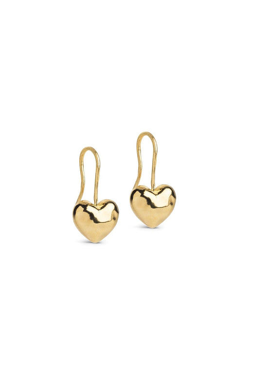 Enamel Copenhagen - Earrings, Poma Drop Heart E443G - 925S/Gp