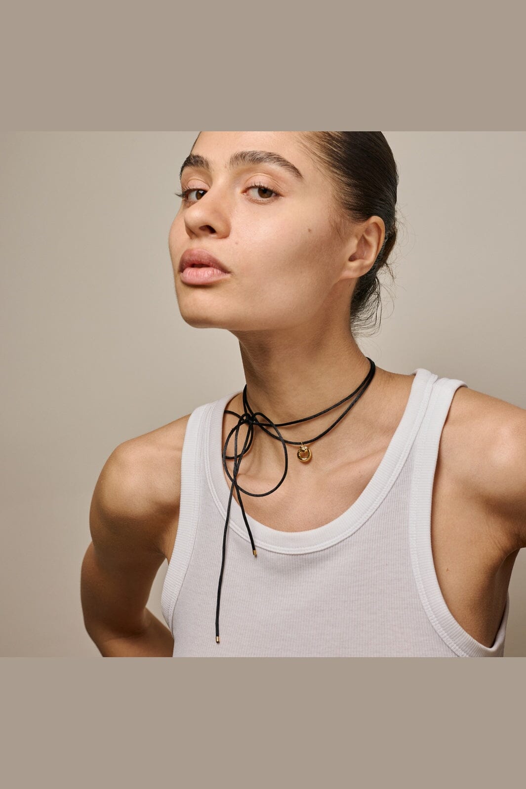 Enamel Copenhagen - Necklace, Sora Tie N144G - 925S/Gp
