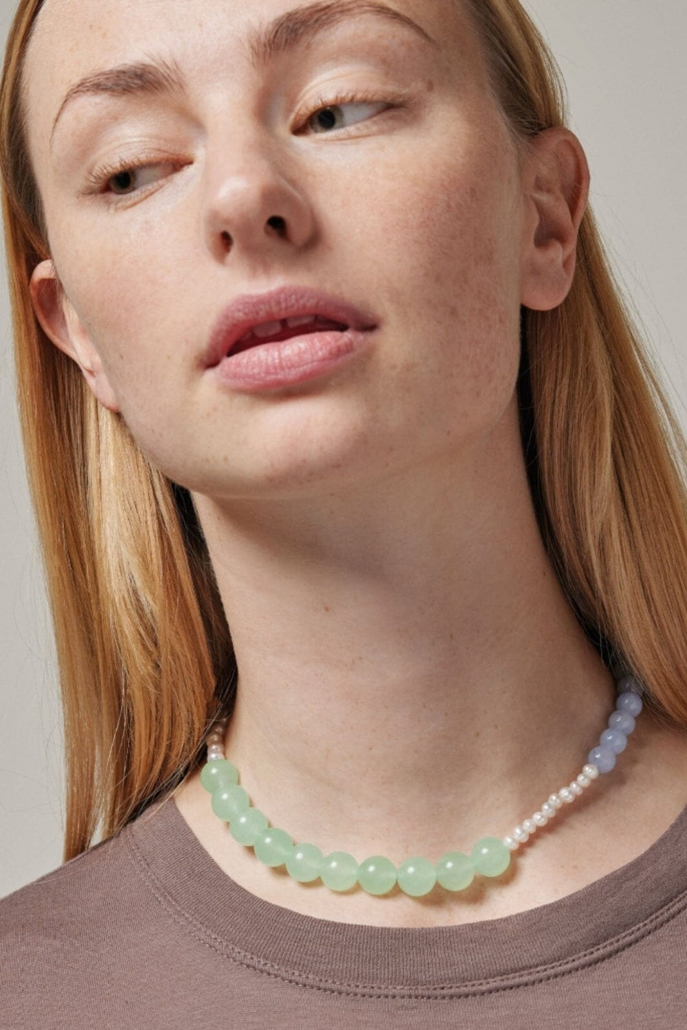 Enamel Copenhagen - Necklace, Yara - Pearls, Light Blue And Light Green Halskæder 