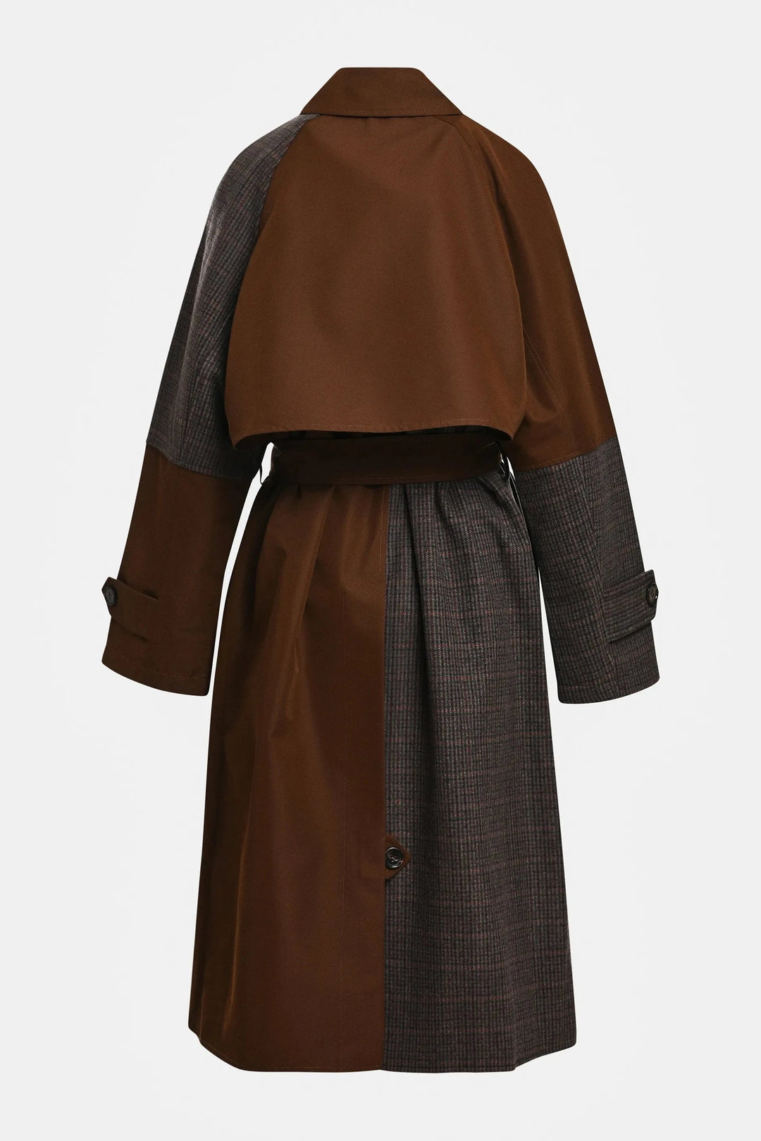 Essentiel Antwerp - Kagu Patchwork Trench Coat - K1ba Combo1 Bear Me Frakker 