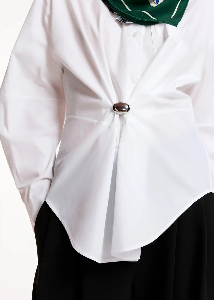 Essentiel Antwerp - Kreative Oversized Shirt - Wh00 White Skjorter 