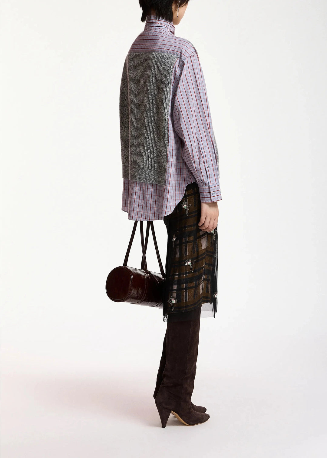 Essentiel Antwerp - Kute Fabric Mix Shirt - K1mm Combo1 Mushroom Mood Skjorter 