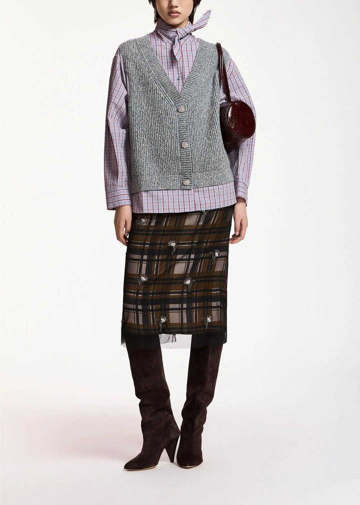 Essentiel Antwerp - Kute Fabric Mix Shirt - K1mm Combo1 Mushroom Mood Skjorter 