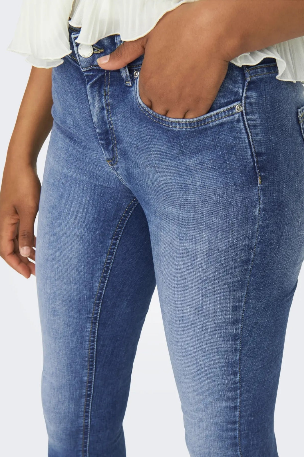 Only - Onlblush Mid Skinny Rea12187 - 3571094 Medium Blue Denim