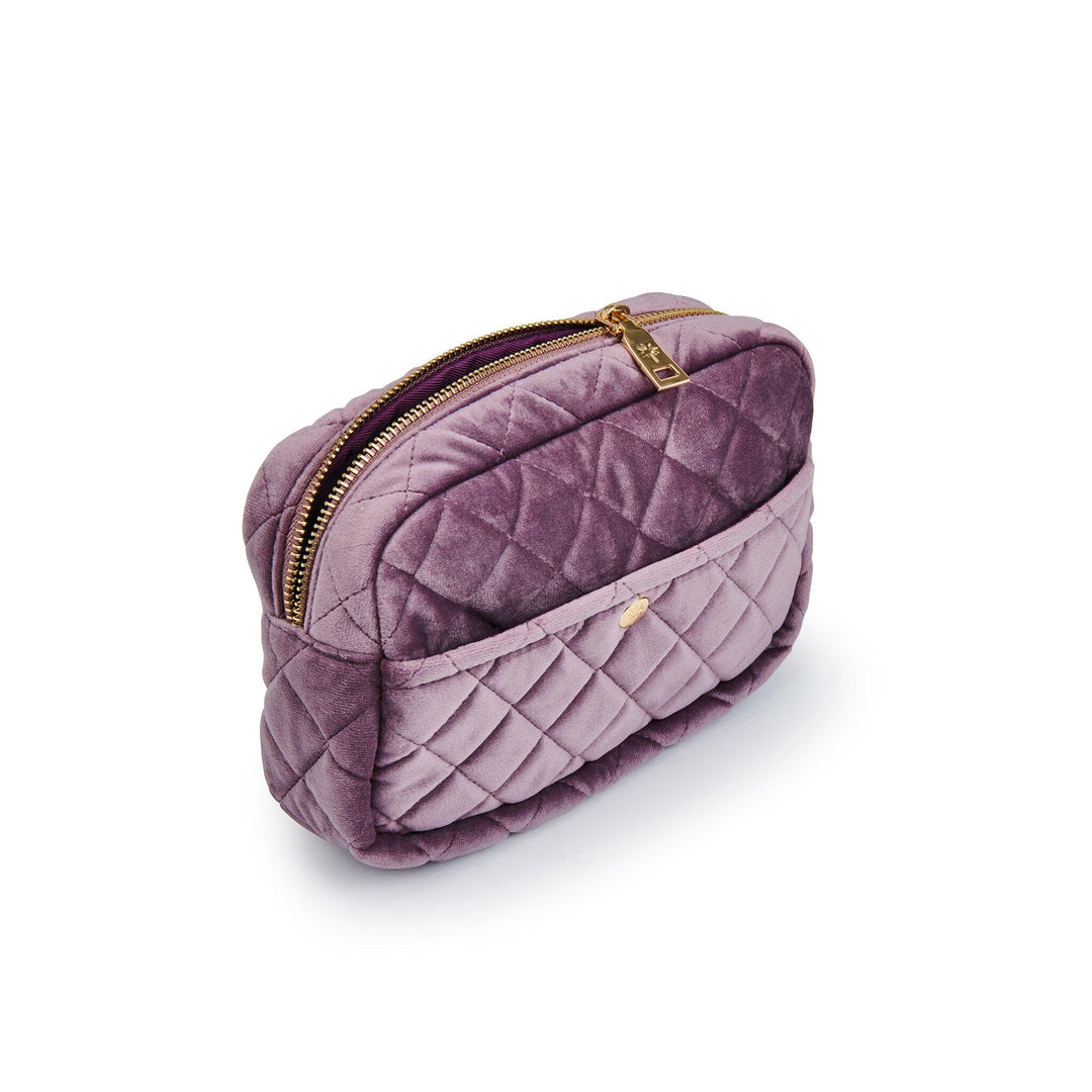 Fan Palm - Beauty Bag Velvet - Dusty Purple Toilettasker 