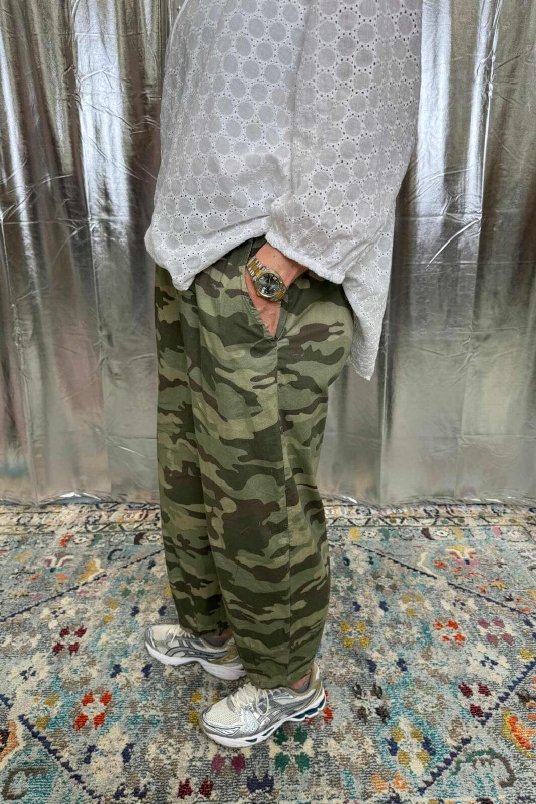 Black Colour - Bcabbie Barrel Pant 40977 - Camouflage