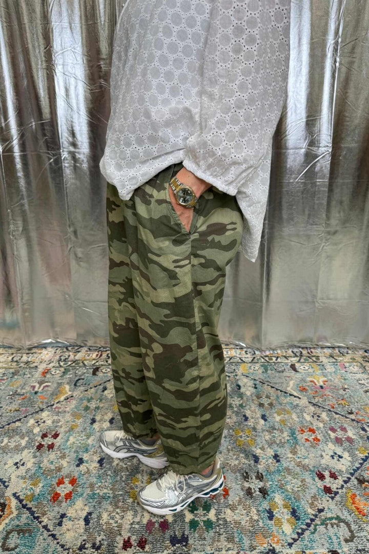 Black Colour - Bcabbie Barrel Pant 40977 - Camouflage