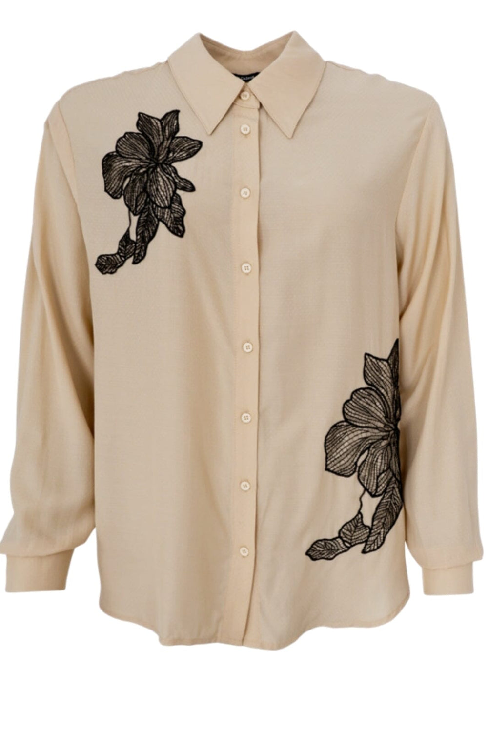 Forudbestilling - Black Colour - Bcalia Shirt W/Lace Patch - Vanilla Skjorter 