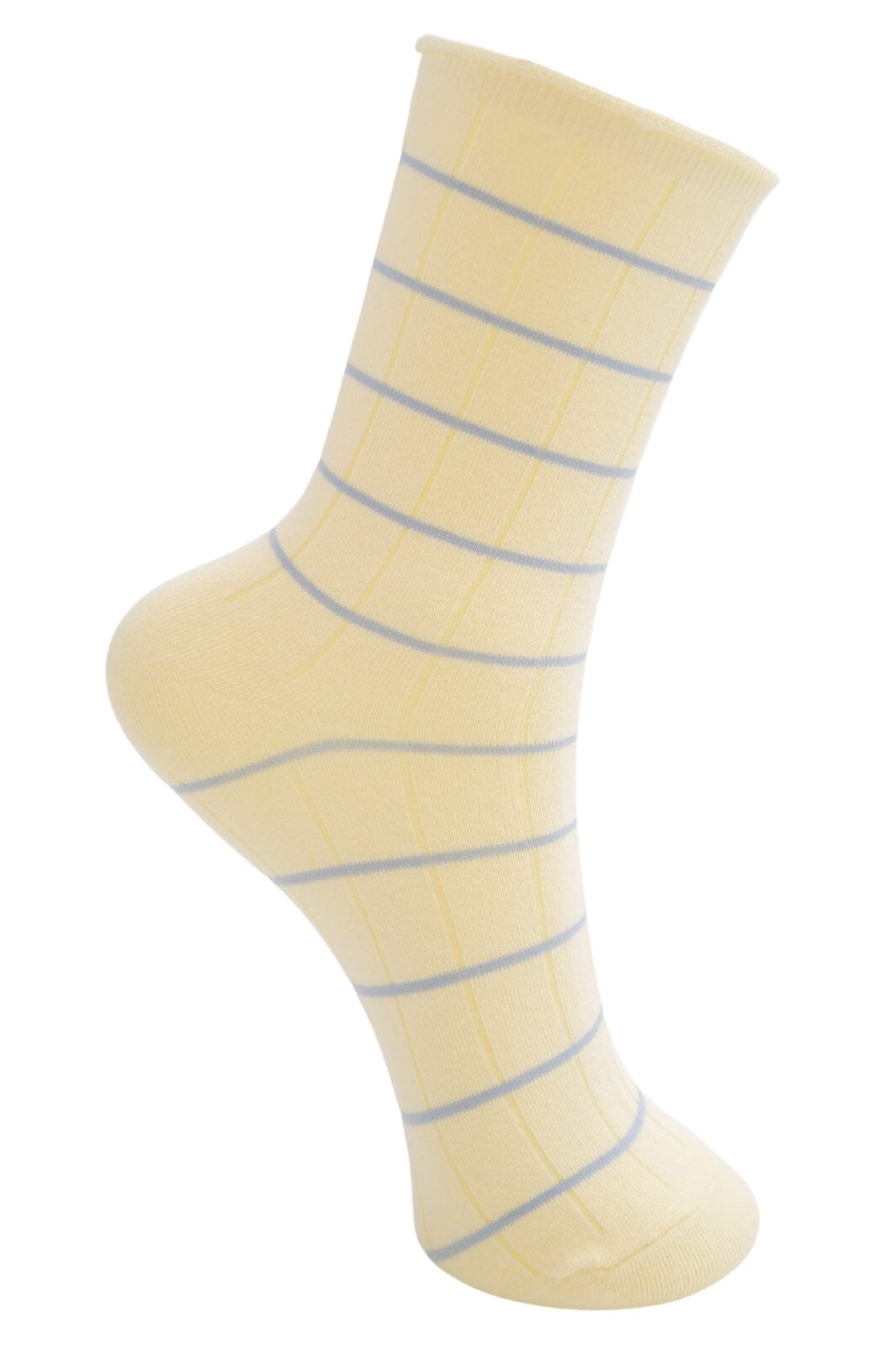 Forudbestilling - Black Colour - Bcama Sock - Pastel Yellow Strømper 