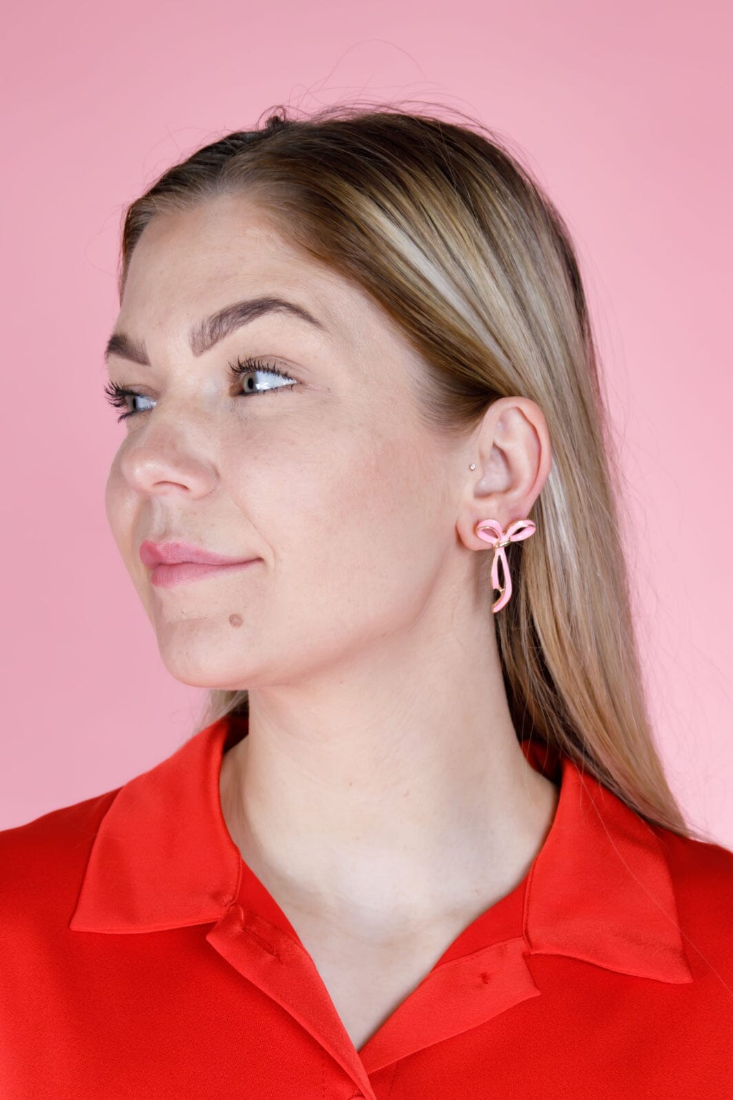 Forudbestilling - Black Colour - Bcelise Earrings - Pink Øreringe 