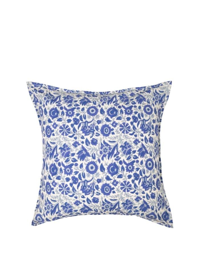 Forudbestilling - Black Colour - Bcflora Cushion Cover - Royal Blue Pudebetræk 