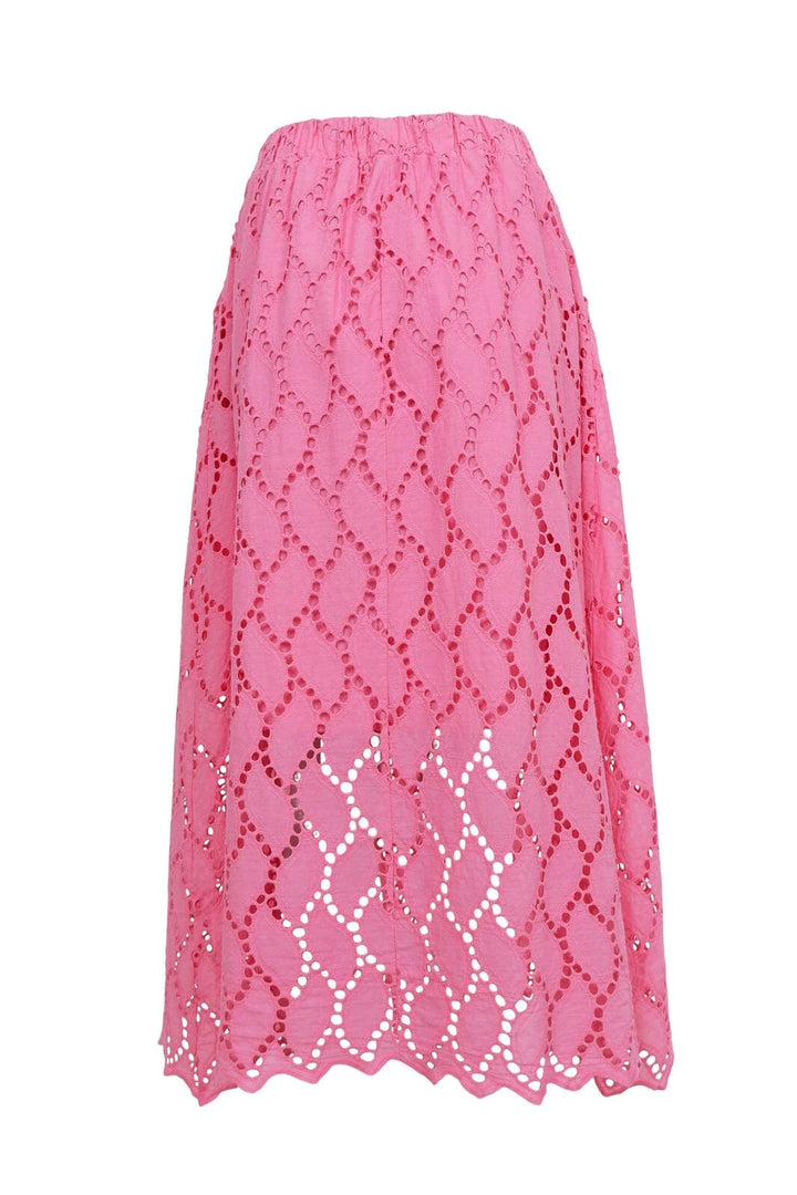 Black Colour - Bcfreya Cut Out Lace Skirt 40717 - Pink