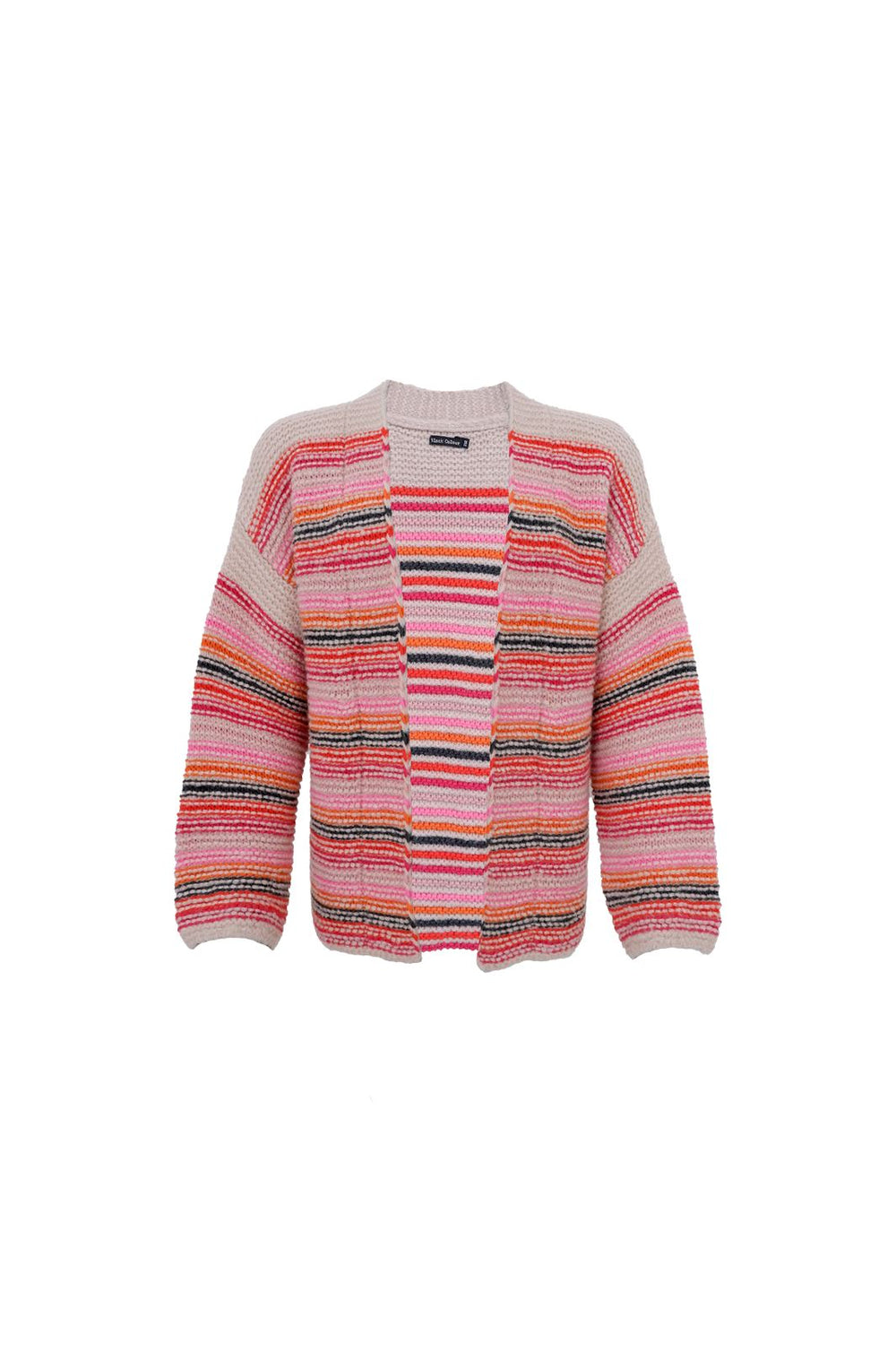 Black Colour - Bcgeorgia Knitted Cardigan - Pink Multi
