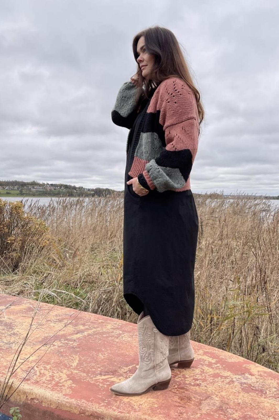 Forudbestilling - Black Colour - Bcgranny Knit Cardigan - Dust Rose Mix Cardigans 