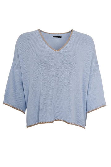 Black Colour - Bcbjoerk Cross Jumper 1255 - Off White main image 0