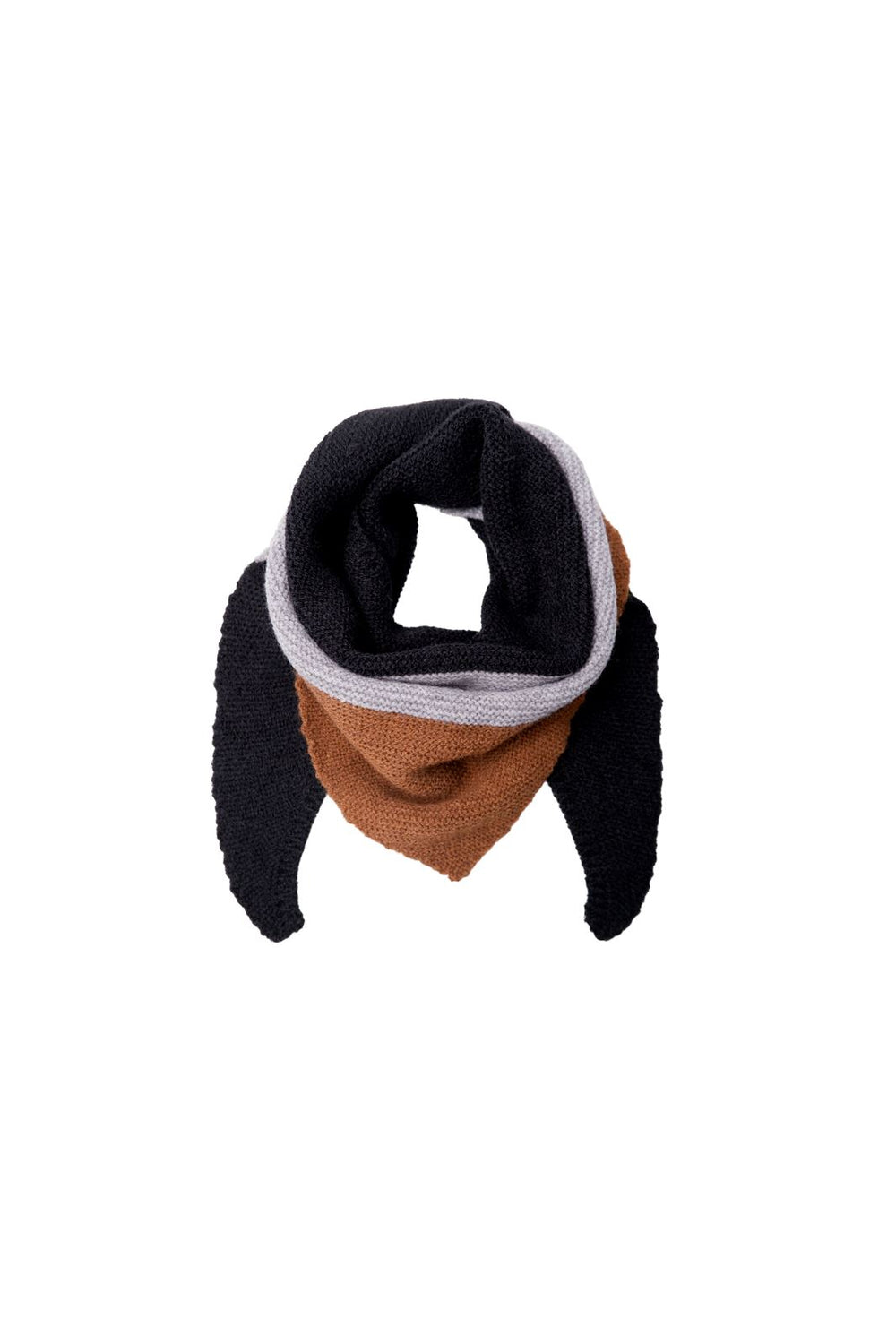 Black Colour - Bckora Knitted Mini Scarf - Black