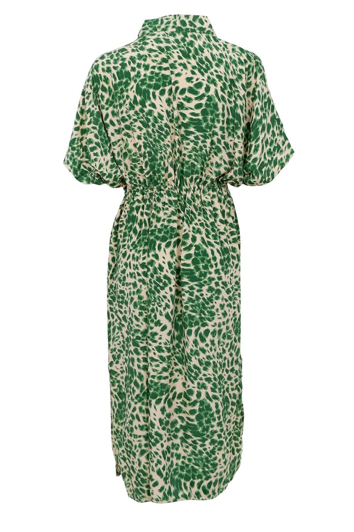 Black Colour - Bcluna Kaftan Tie Dress 39214 - Green Leo