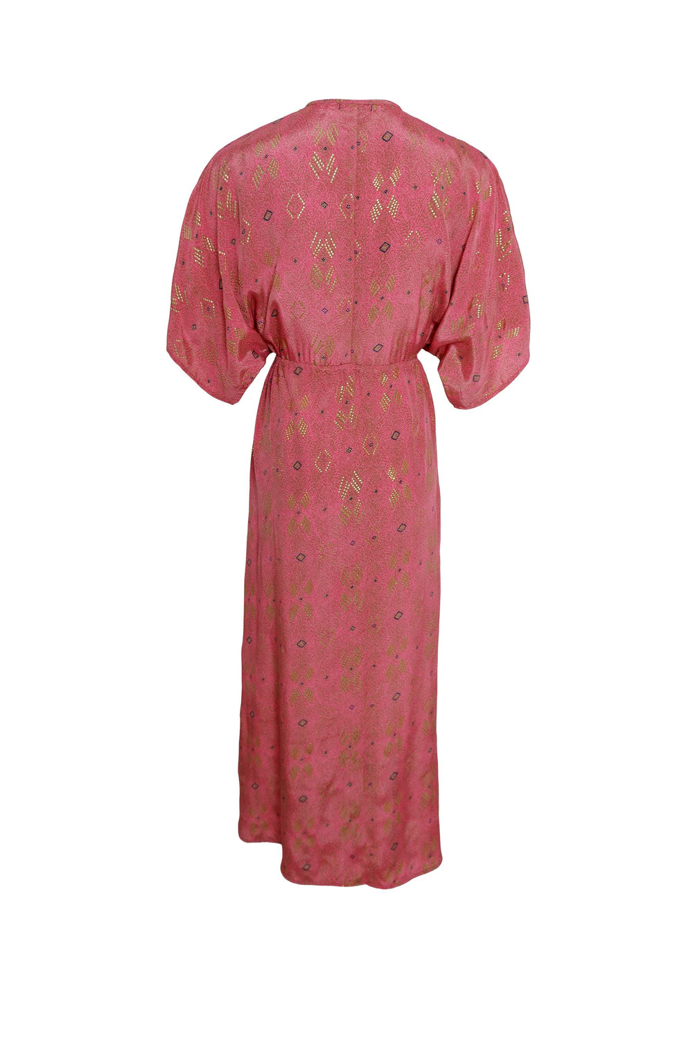 Forudbestilling - Black Colour - Bcluna Long V-Neck Dress - Argyle Pink Kjoler 