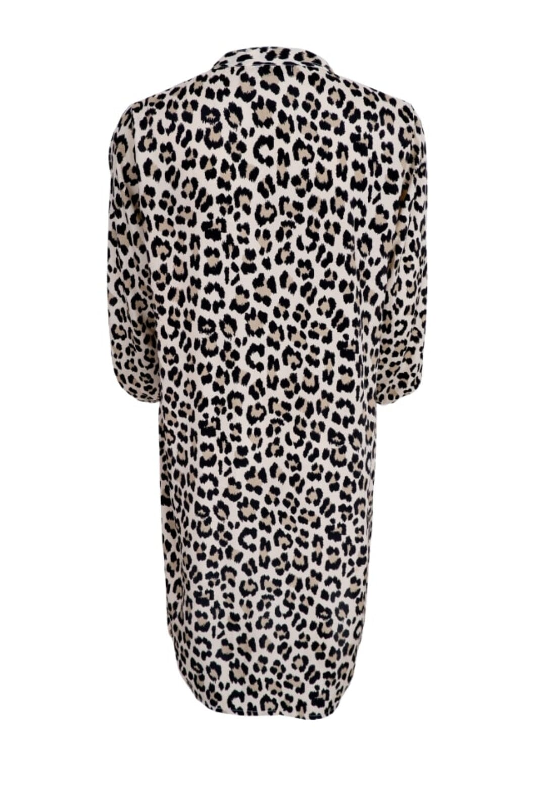 Forudbestilling - Black Colour - Bcluna Pleat Tunic Dress - Lt. Leopard Kjoler 