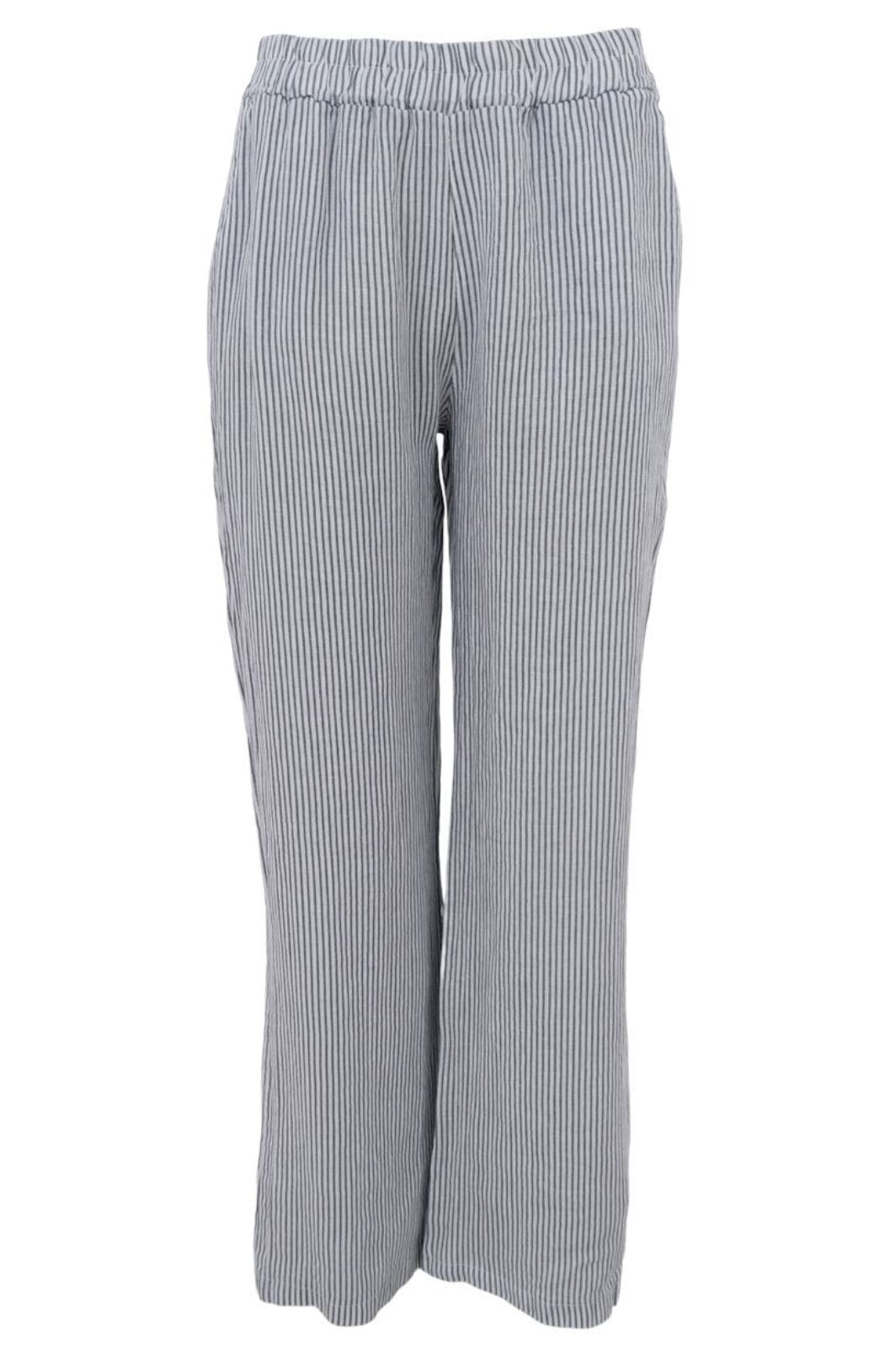 Forudbestilling - Black Colour - Bcmelina Wide Linen Pant - Northern Grey Bukser 
