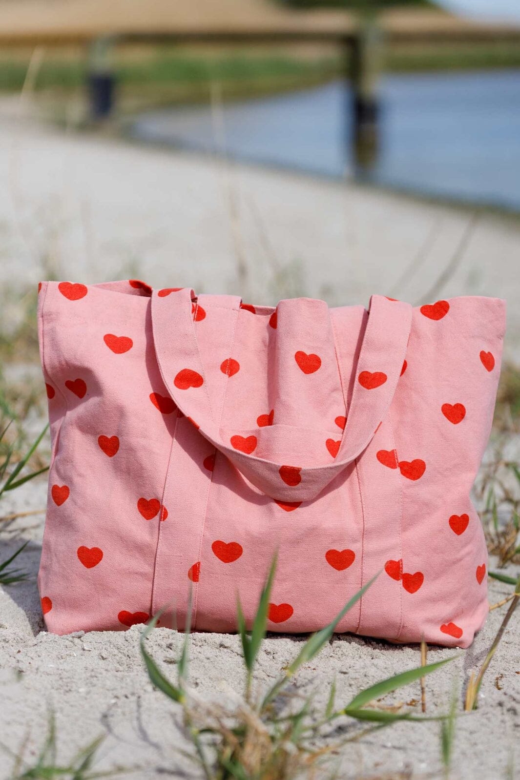 Black Colour - Bcnella Canvas Bag 9357 - Red Heart
