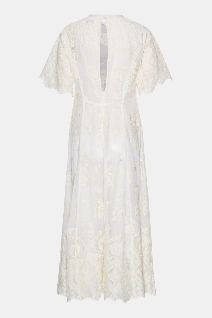 Forudbestilling - BYIC - Ellinoric Lace Long Dress - vw Vintage White Kjoler 
