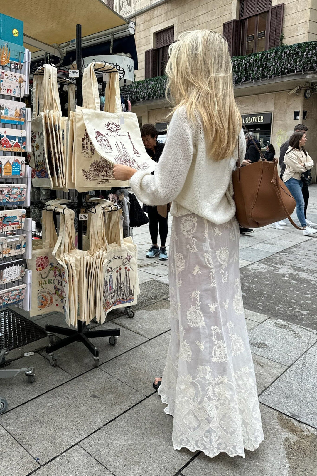 Forudbestilling - BYIC - Ellinoric Lace Maxi Skirt - vw Vintage White Kjoler 