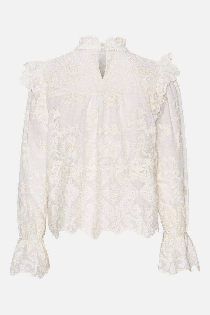 Forudbestilling - BYIC - Ellinoric Lace Shirt - vw Vintage White Bluser 