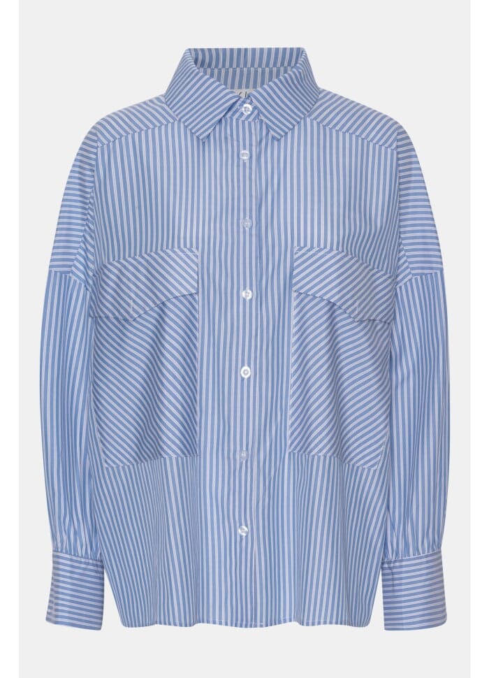 Forudbestilling - BYIC - Rilloic Shirt - bws Blue White Stripes Bluser 