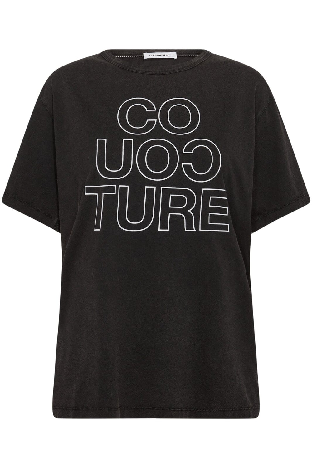 Forudbestilling - Co´couture - Acidcc Outline Oversize Tee 33058 - 96 Black T-shirts 