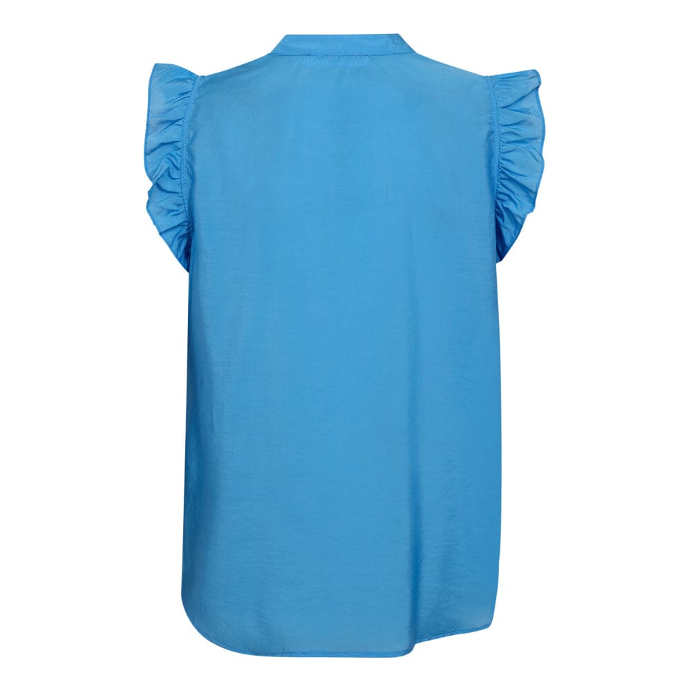 Forudbestilling - Co´couture - Callumcc Frill Top 35162 - 7251 Clear Blue Skjorter 