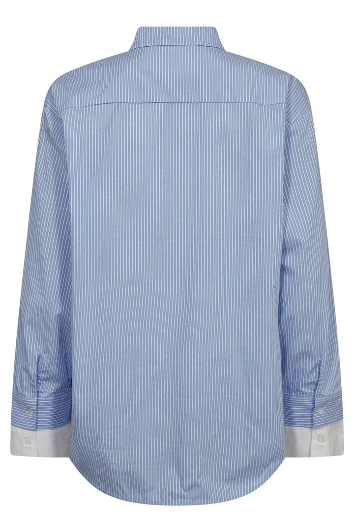 Forudbestilling - Co´couture - Doublecc Cuff Stripe Shirt 35464 - 23 Pale Blue Skjorter 
