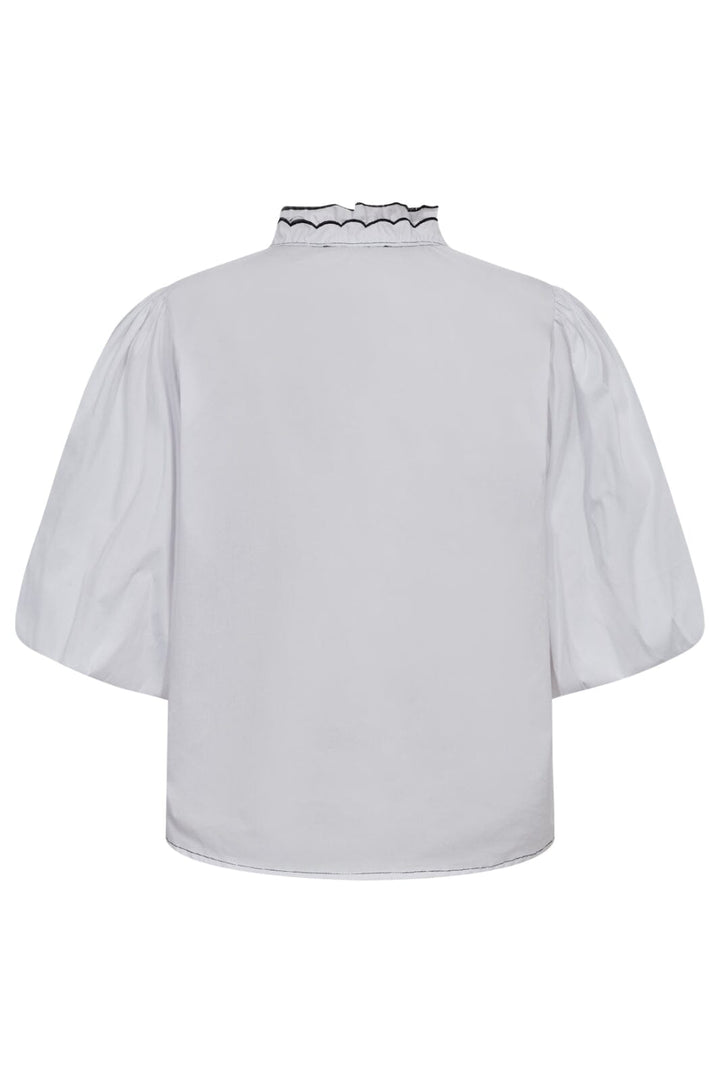 Forudbestilling - Co´couture - Elliecc Scollop Edge Ss Shirt 35421 - 4000 White Skjorter 