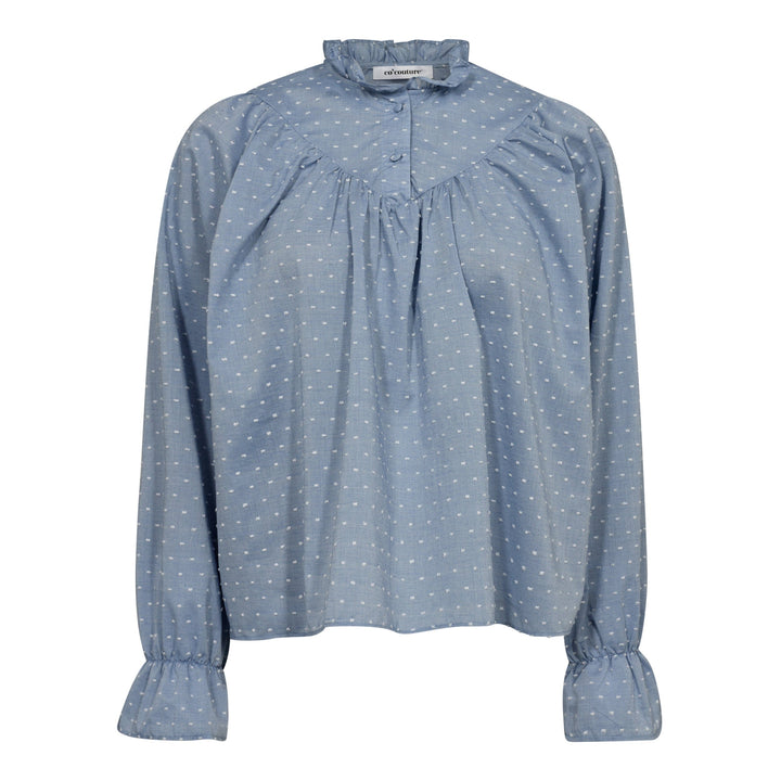 Forudbestilling - Co´couture - Emilycc Dot Blouse 35563 - 23 Pale Blue Skjorter 