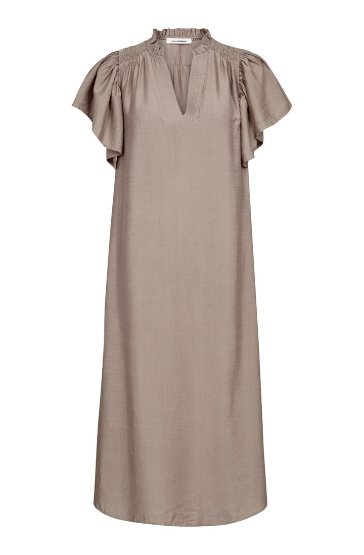 Forudbestilling - Co´Couture - Heracc Ss Frill Dress 36421 - 154 - Walnut Kjoler 