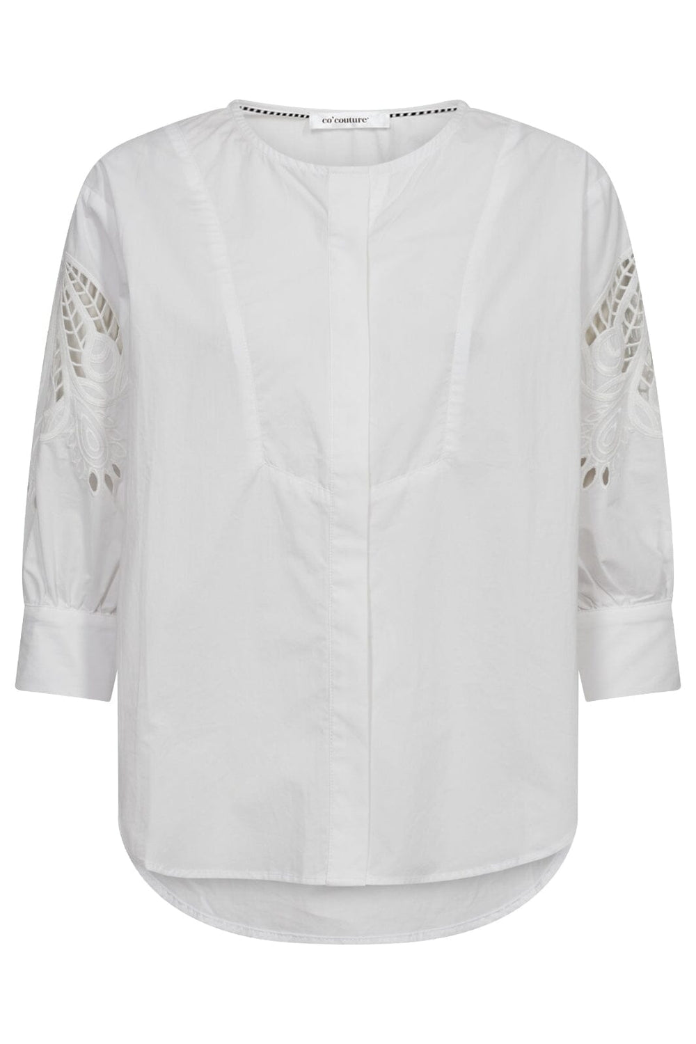 Forudbestilling - Co´couture - Kellisecc Lace Cut Shirt 35462 - 4000 White Skjorter 