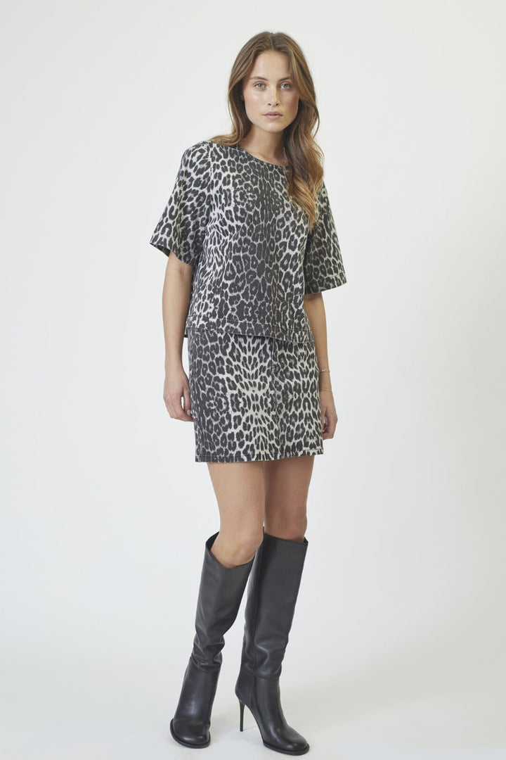 Co´Couture - Leocc Denim Skirt 34197 - 140 - Dark Grey