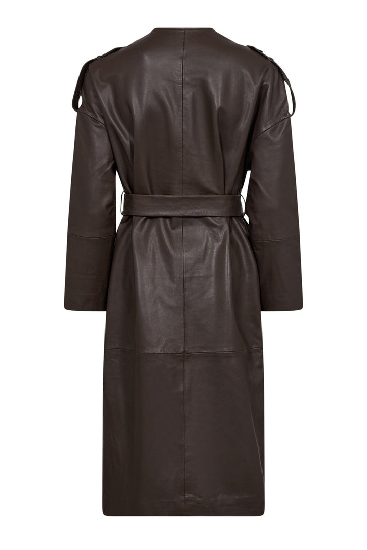 Forudbestilling - Co´couture - Phoebecc Leather Wrap Trench 30173 - 83 Mocca Jakker 