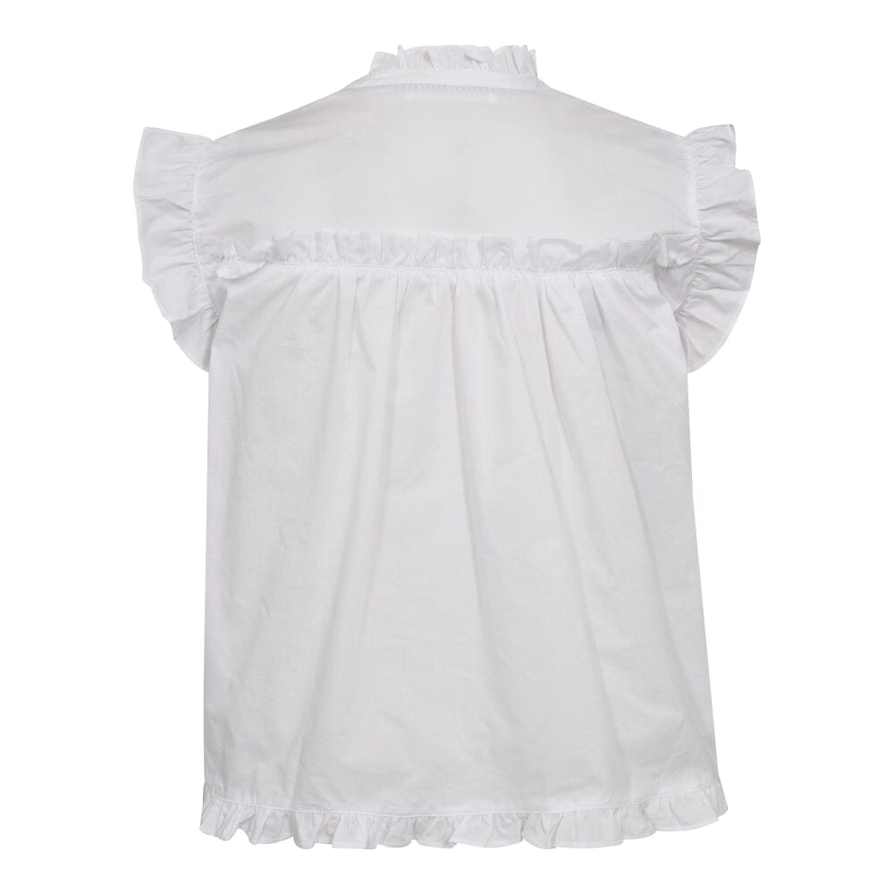 Forudbestilling - Co´couture - Primacc Frill Tie Top 35485 - 4000 White Skjorter 