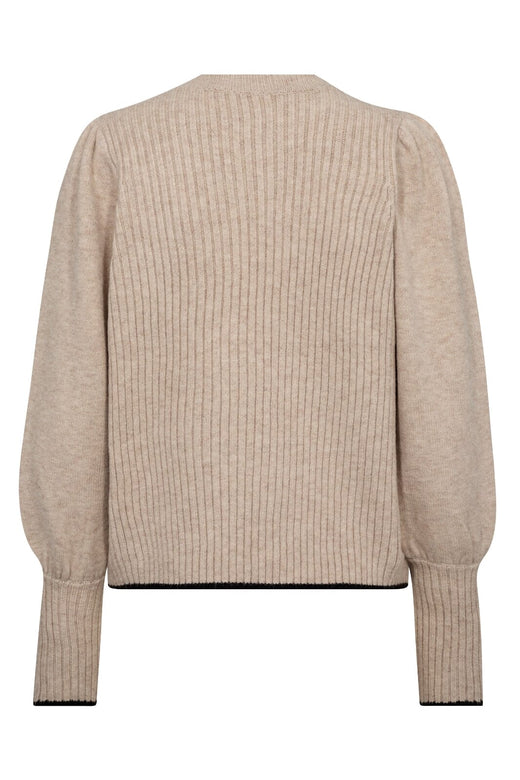 Forudbestilling - Co´couture - Rowcc O-Puff Knit 32137 - 11 Off White Strikbluser 