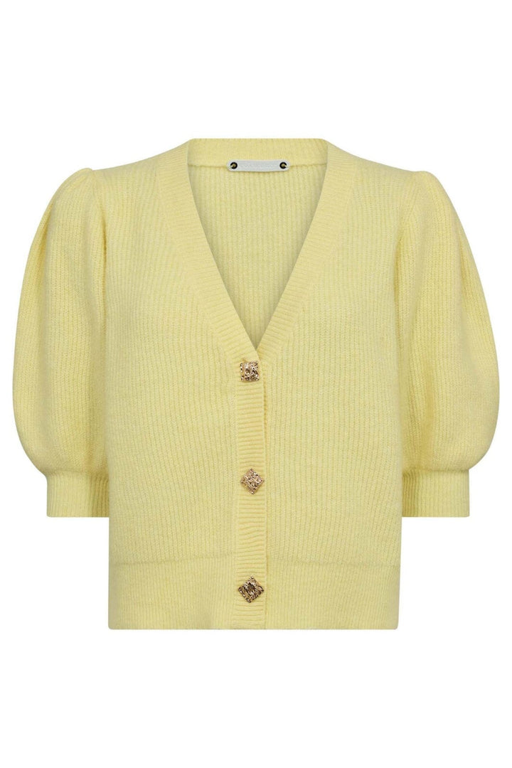 Co´Couture - Theresacc Ss Cardigan 32231 - 242 - Pastel Yellow