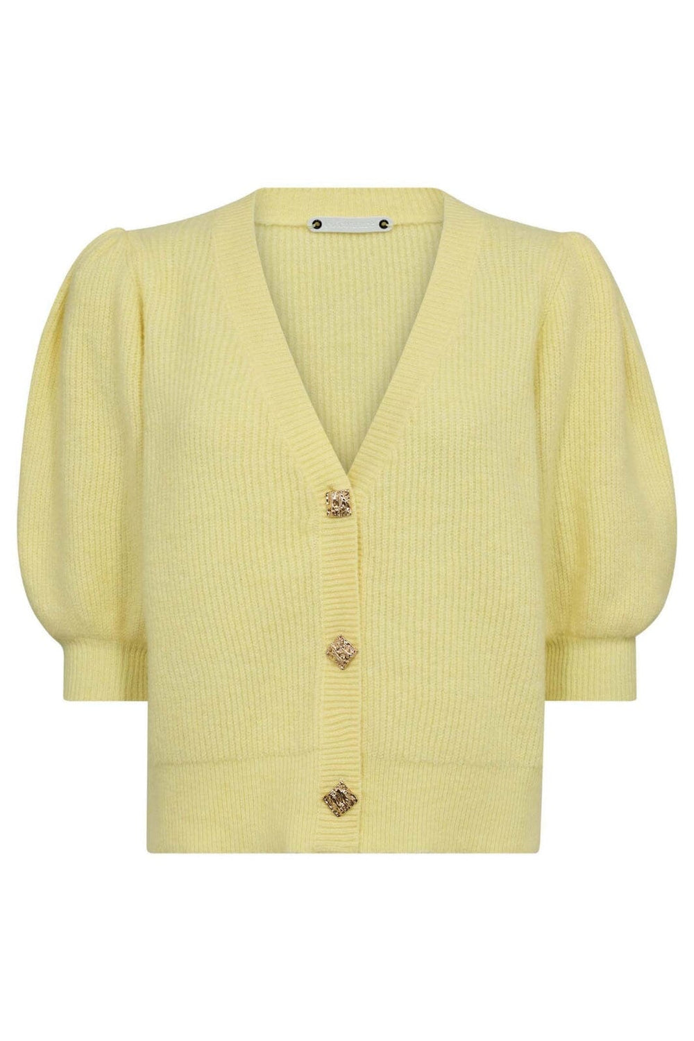 Co´Couture - Theresacc Ss Cardigan 32231 - 242 - Pastel Yellow